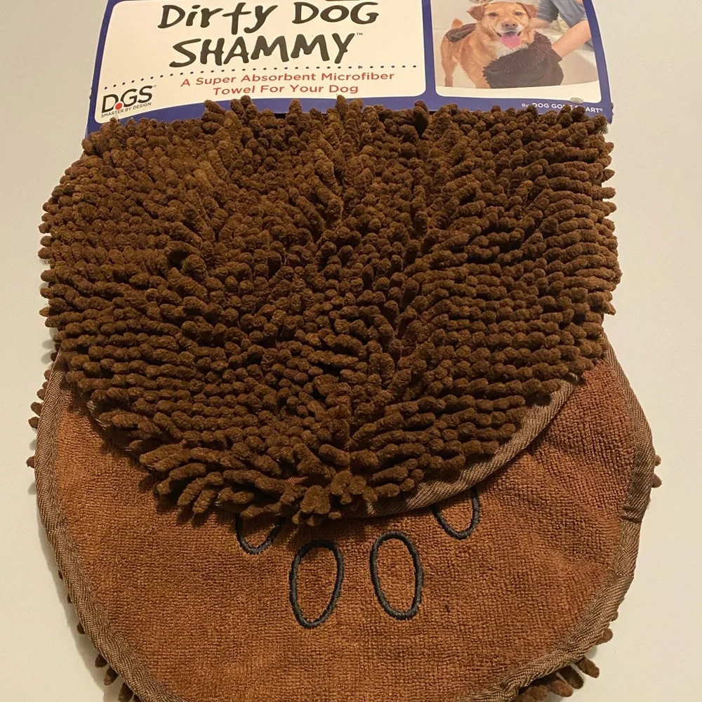 Dirty Dog Shammy Brown microfiber grooming pet smart petco